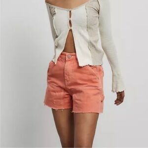 BDG Woman’s Coral Cut Off Carpenter Shorts Size 29